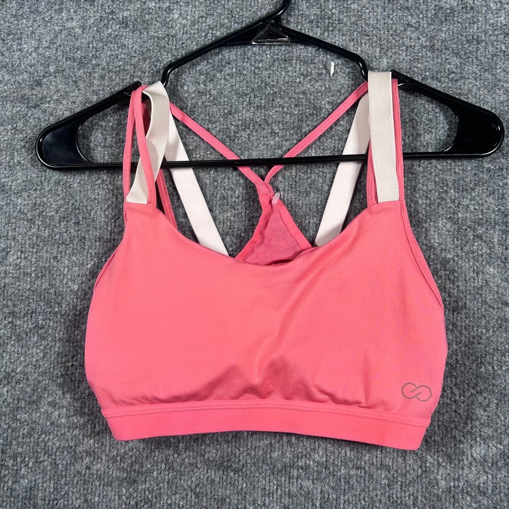 CALIA Sports Bra Womens Size S Pink Strappy Racerback Athletic Yoga Gym Top